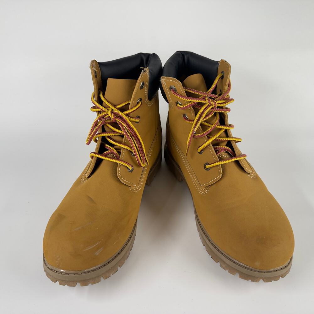Ozark Trail Men’s Work Boots Size 11.5 Wheat Tan Lace Up Waterproof All Man Made